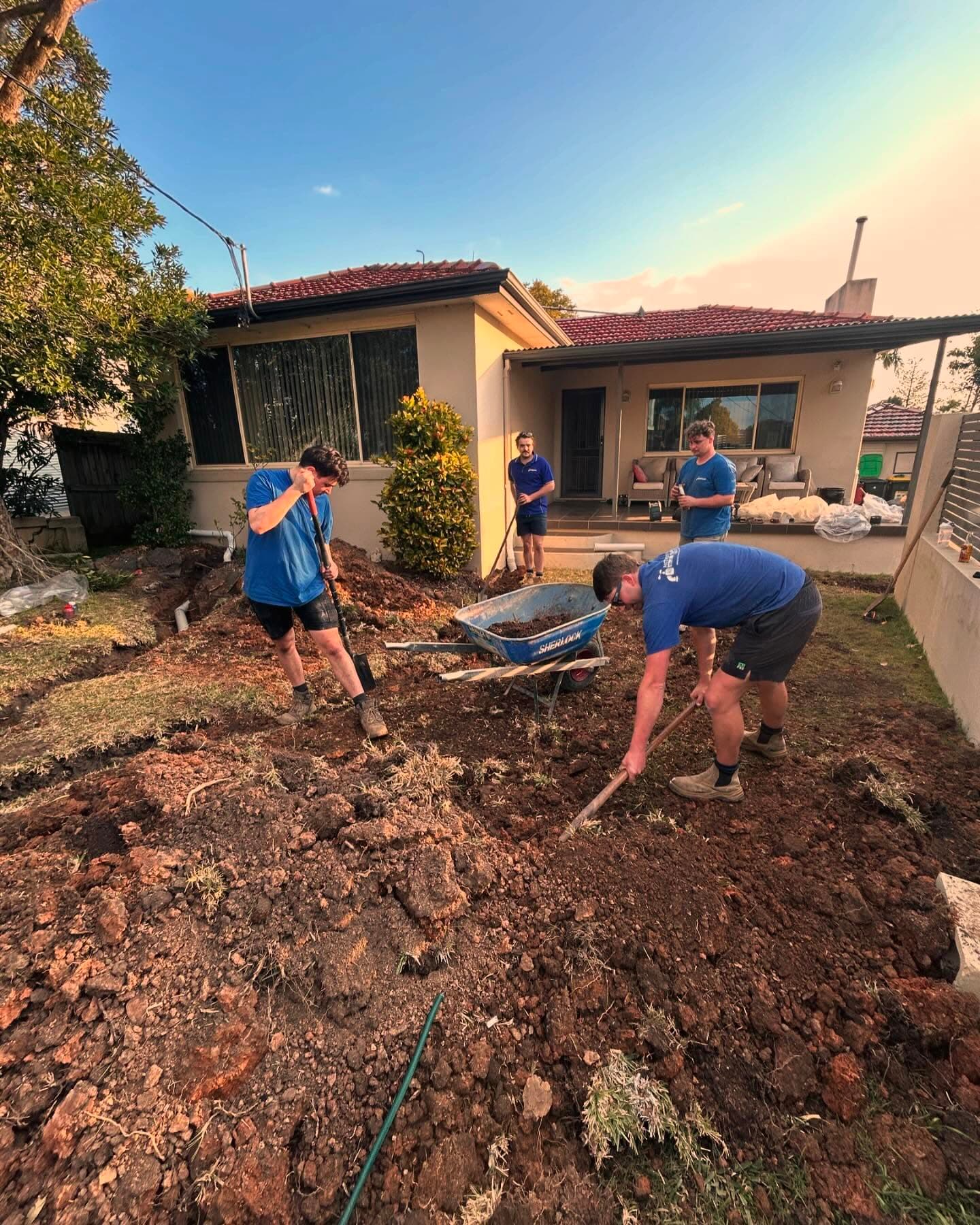 Drain excavation and replacement — Lane Cove